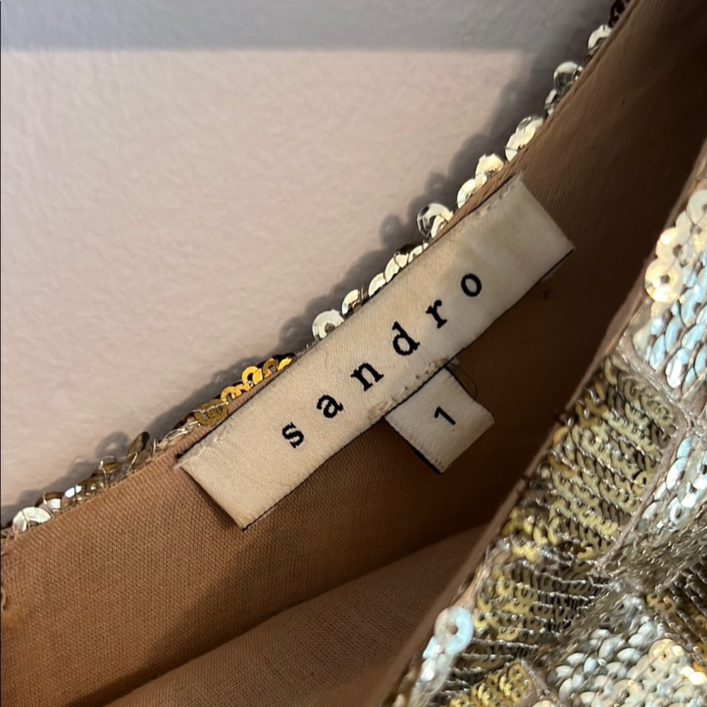 Sandro Gold and Silver Sequin Sandro dress - Picture 3 of 4
